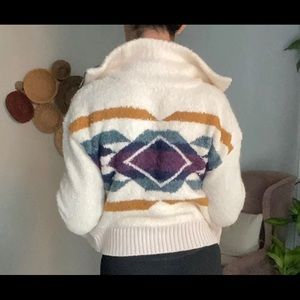 American Eagle AE Studio Thick Zip Up Sweater